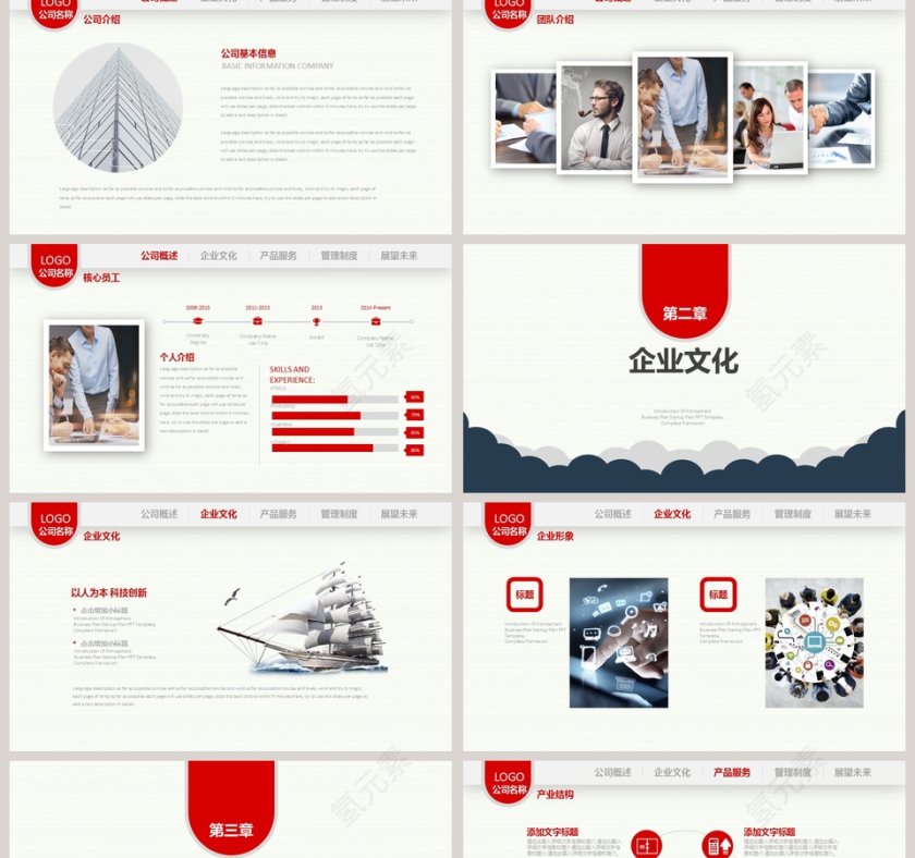 红色大气风企业培训PPT模板第2张