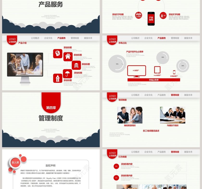 红色大气风企业培训PPT模板第3张