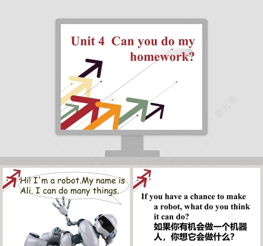 Unit 4  Can-you do my homework教学ppt课件第1张