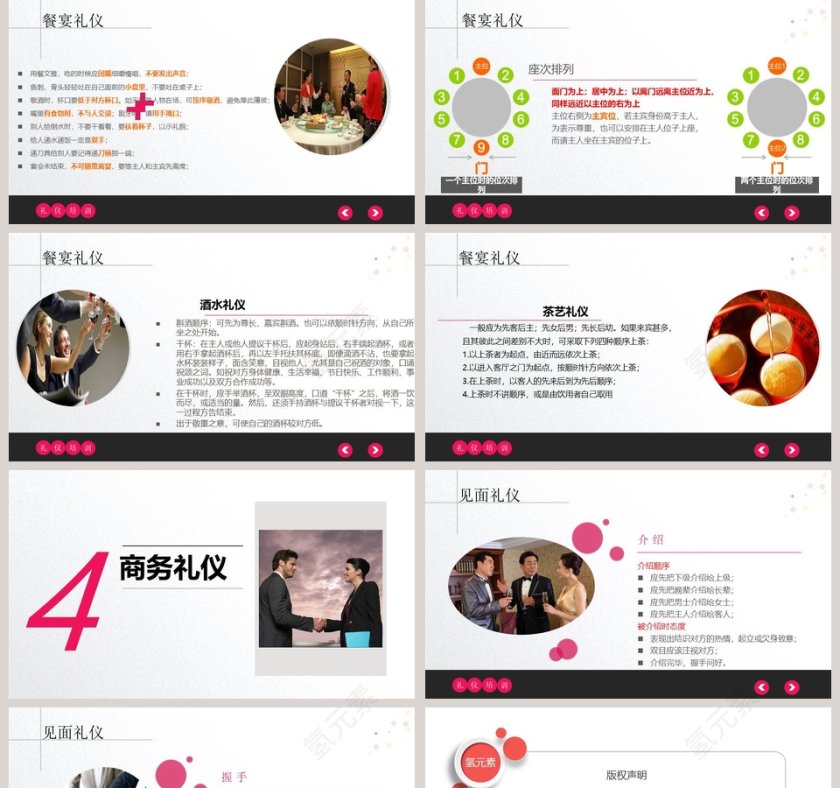简约商务礼仪培训PPT模板第5张