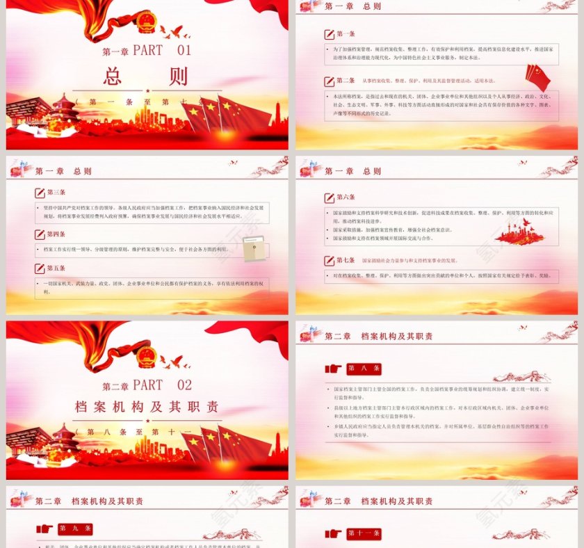 中华人民共和国档案法PPT模板第2张