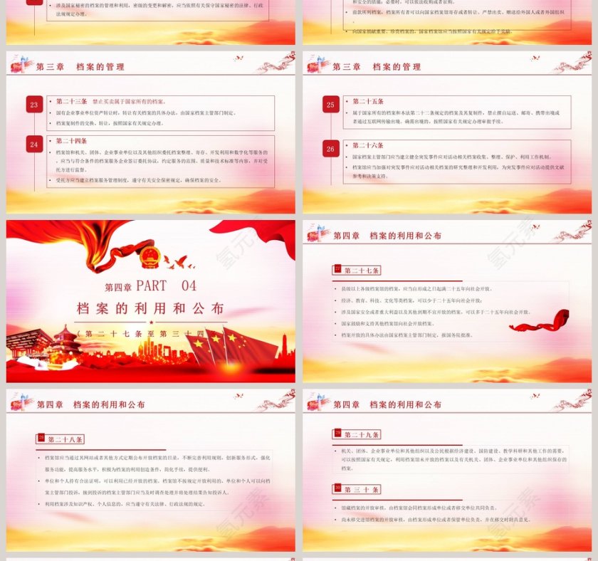 中华人民共和国档案法PPT模板第4张