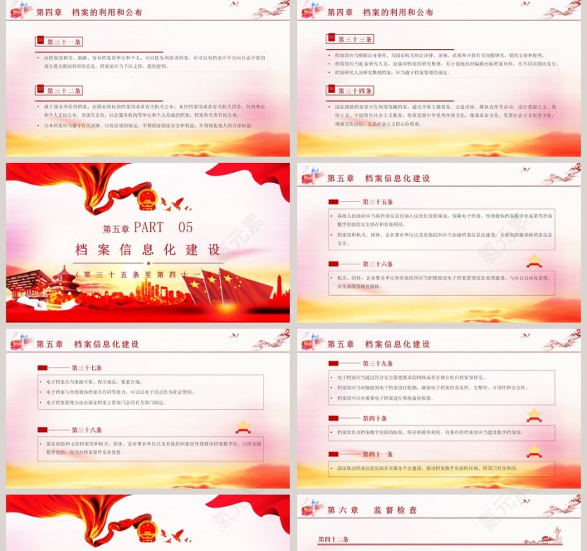 中华人民共和国档案法PPT模板第5张