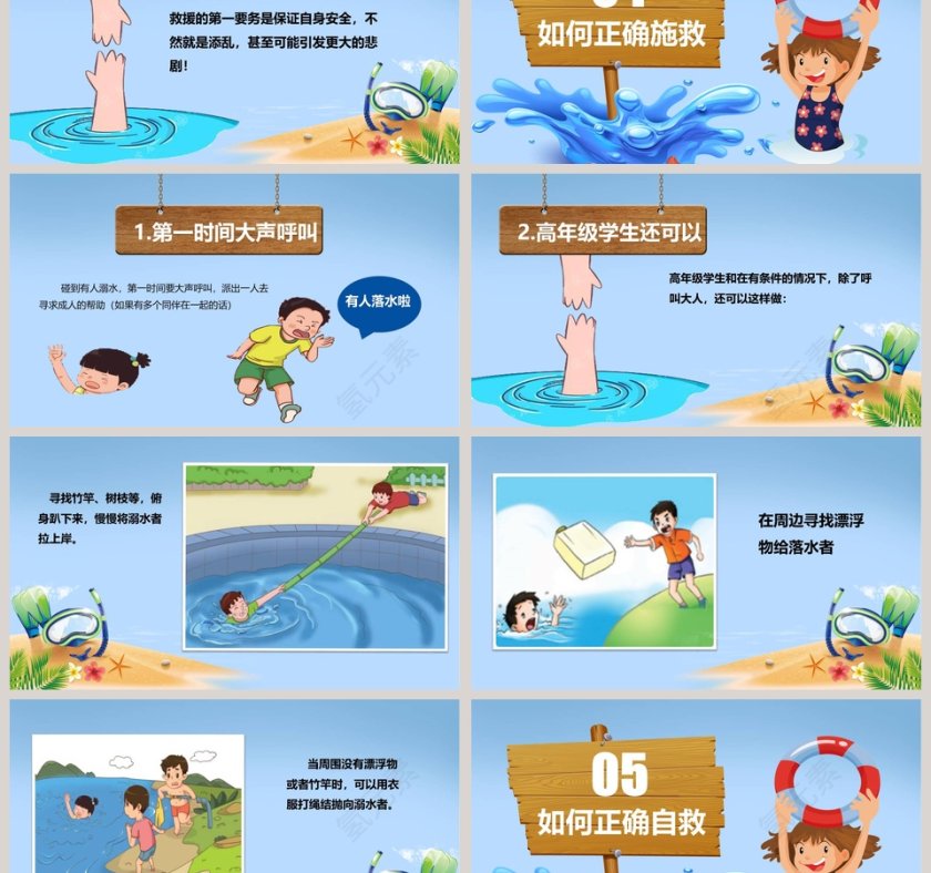 小学生防溺水PPT预防溺水安全教育PPT第6张