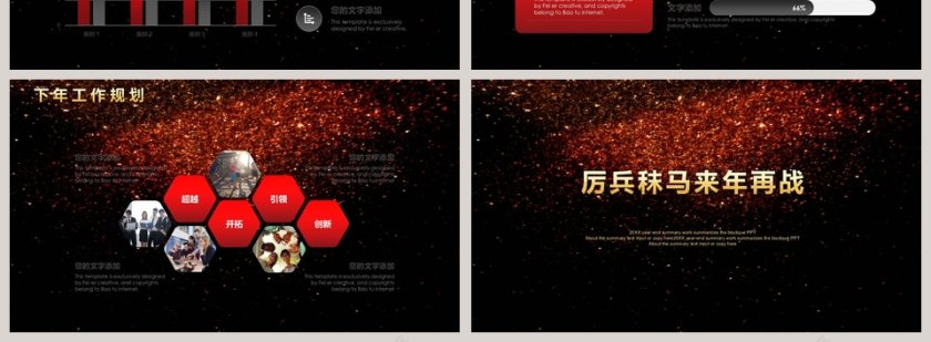 黑色大气2019颁奖典礼PPT第4张