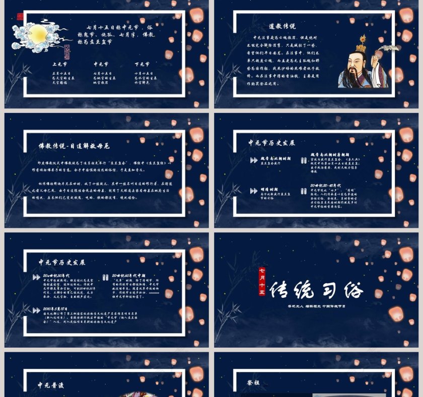 中元节节日ppt第2张