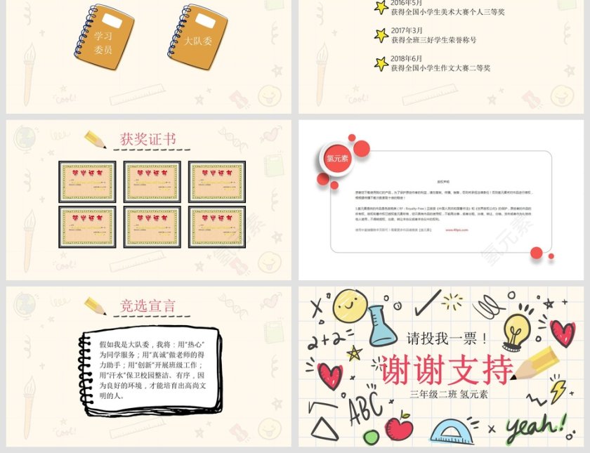 小学生班干部竞选自我介绍PPT模板第3张