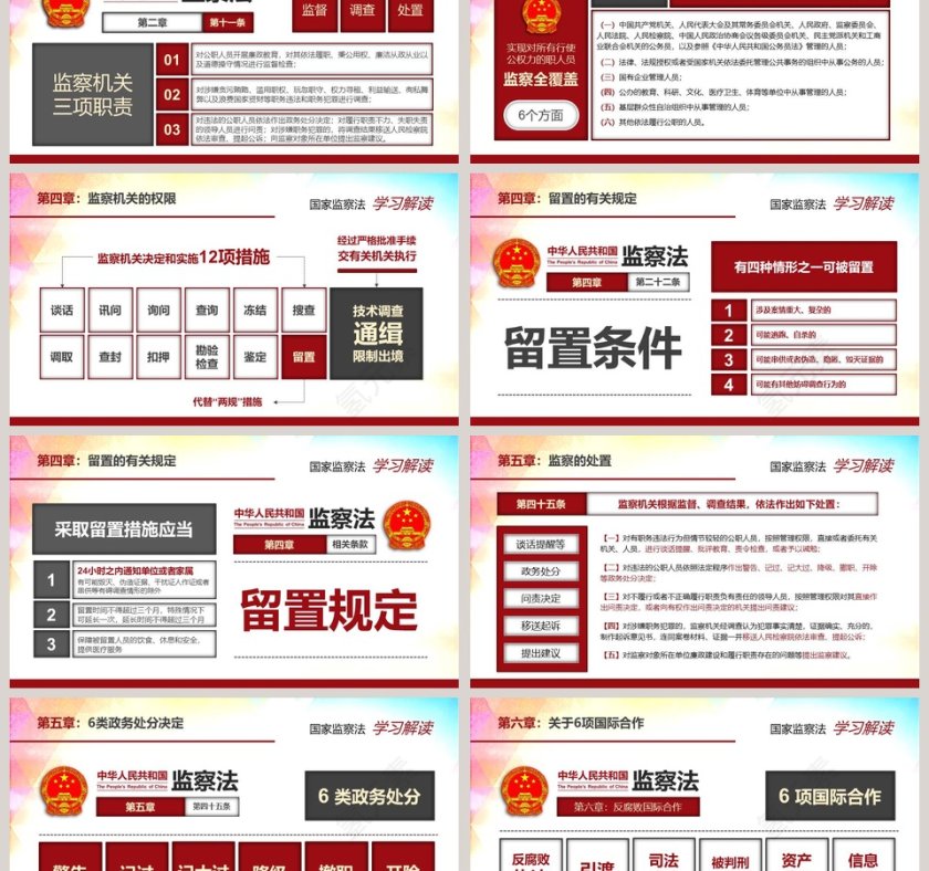 学习解读中华人民共和国监察法PPT模板第6张
