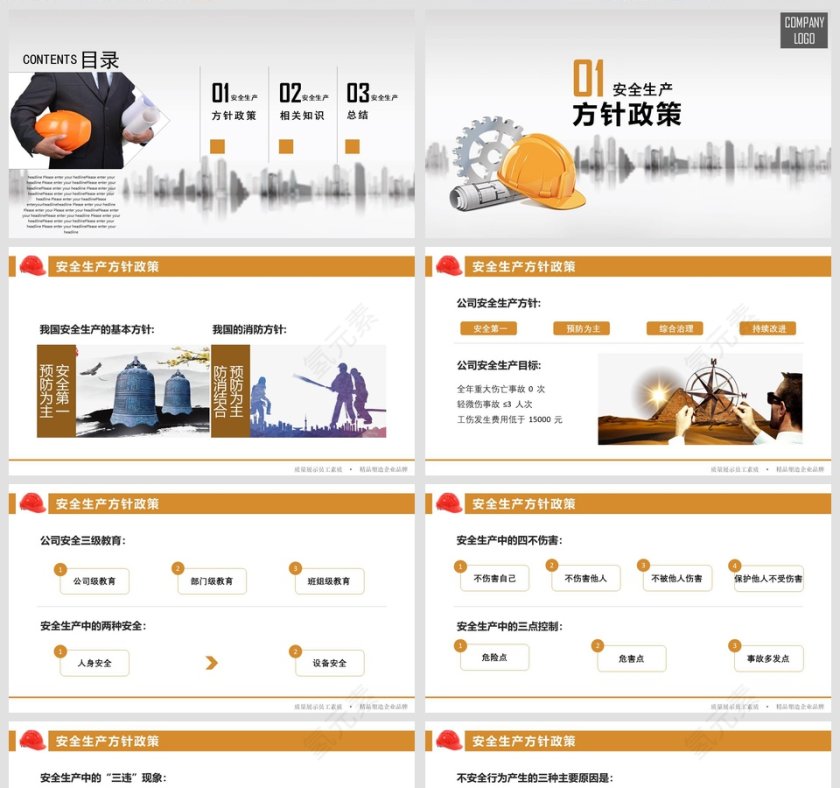 安全生产培训PPT模板安全生产PPT第2张
