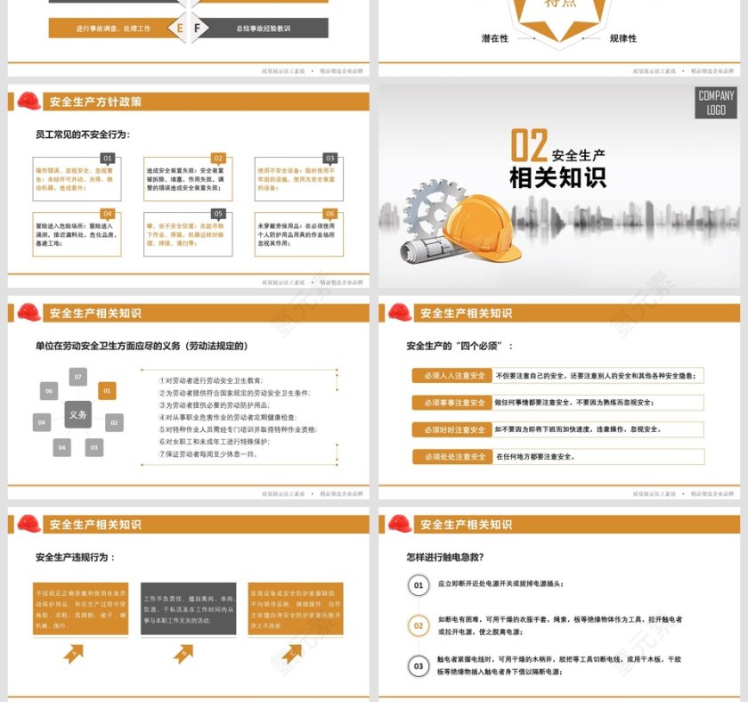 安全生产培训PPT模板安全生产PPT第4张