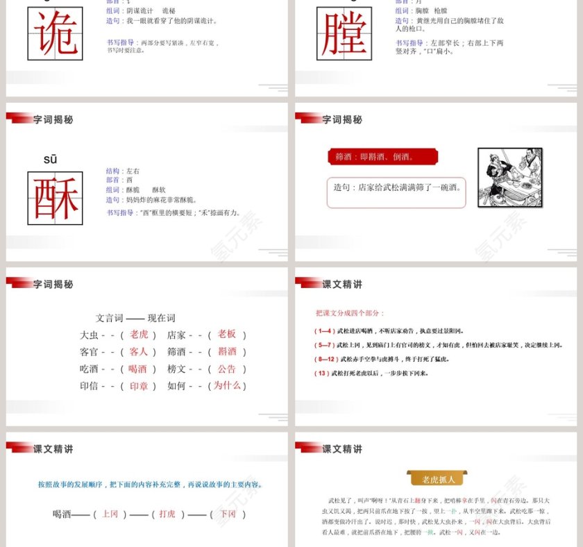 部编版五年级语文下册景阳冈语文课件PPT第3张