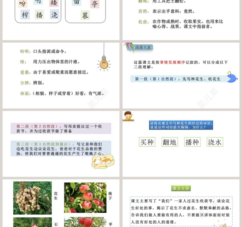 落花生语文教学PPT课件第3张