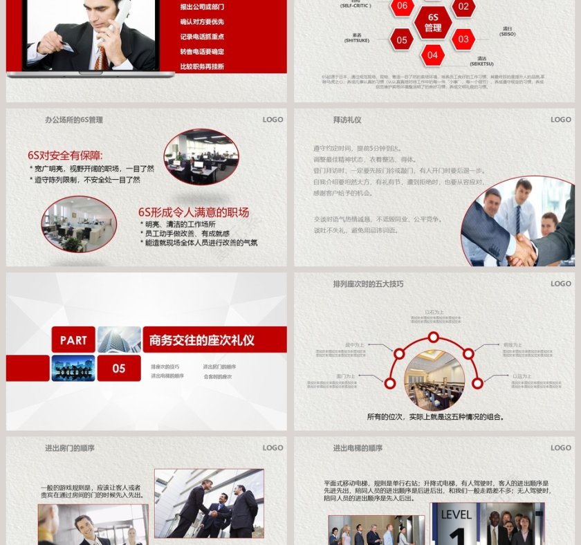 企业商务礼仪培训PPT模板第6张