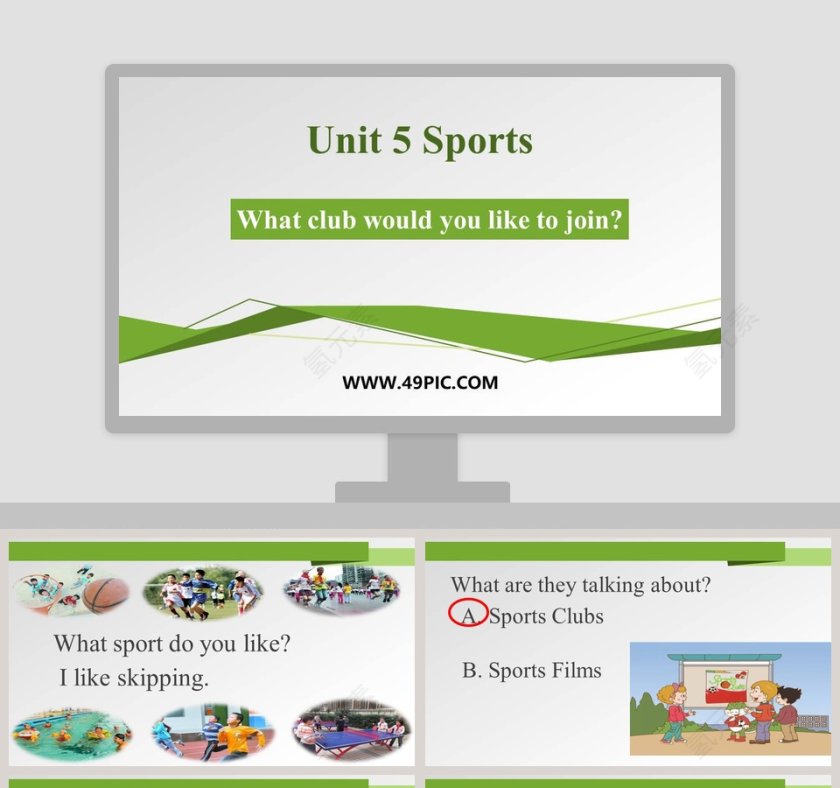 What club would you like to join-Unit 5 Sports教学ppt课件第1张