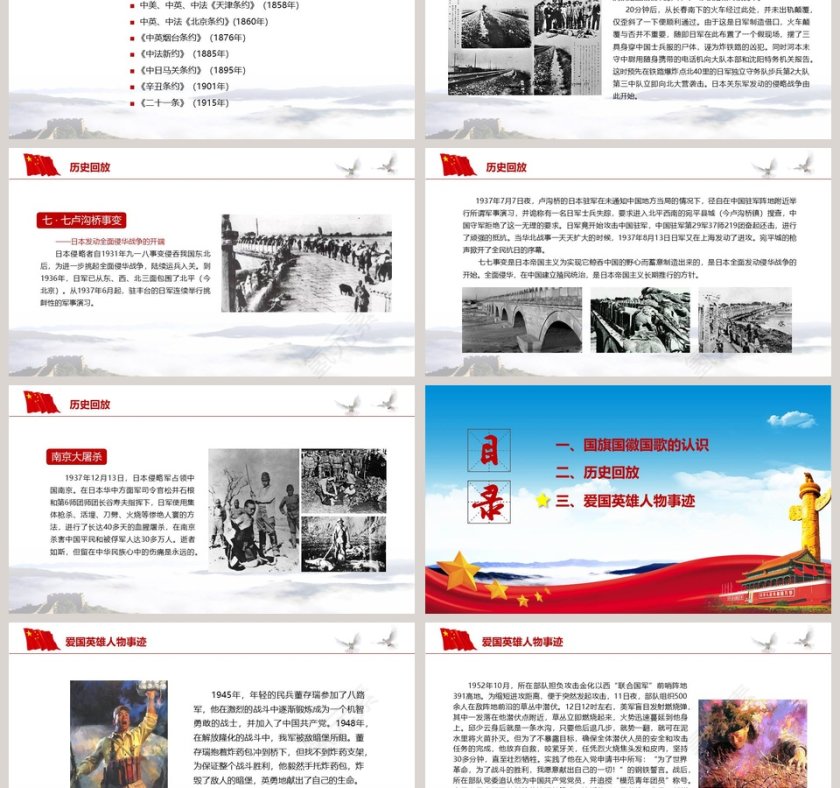 中小学崇尚英雄精忠报国班会课件PPT模板第3张