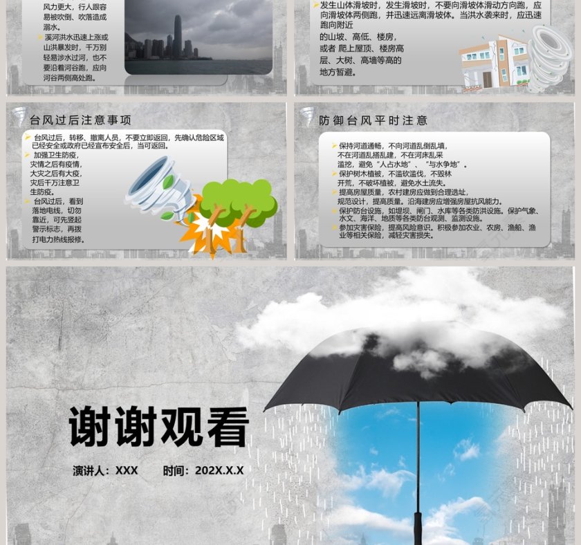 台风介绍预防台风安全教育培训PPT模板第3张