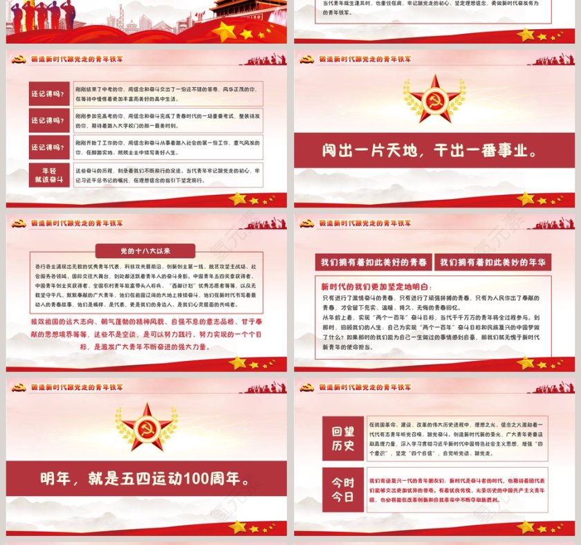 习近平同团中央新一届领导班子成员集体谈话党建党课PPT模板第4张