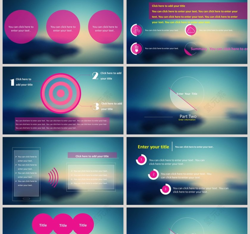  欧美经典商务时尚工作总结PPT模板  第2张