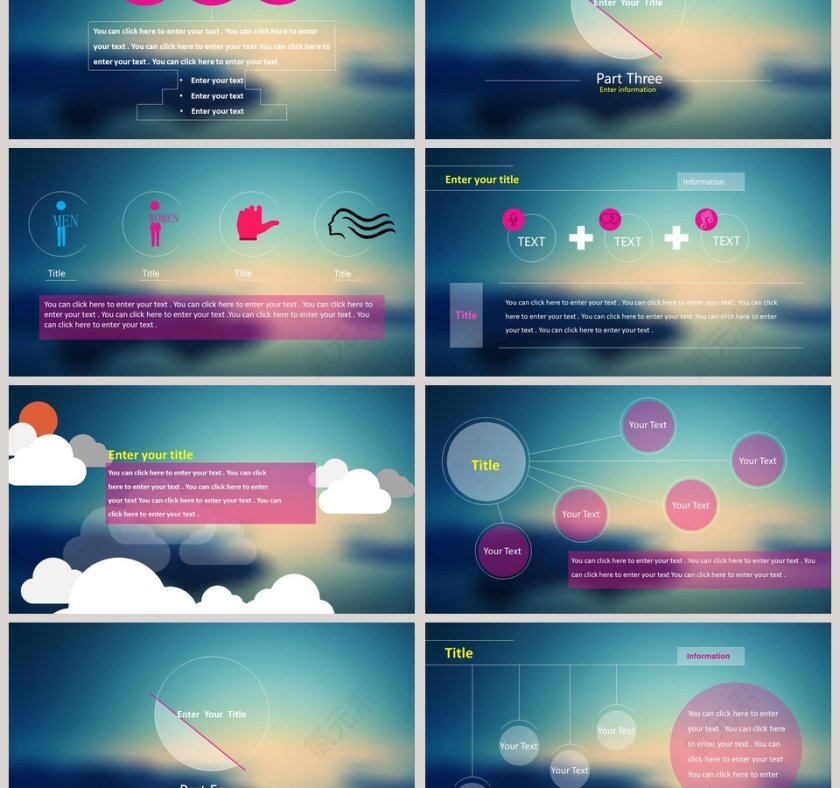  欧美经典商务时尚工作总结PPT模板  第3张