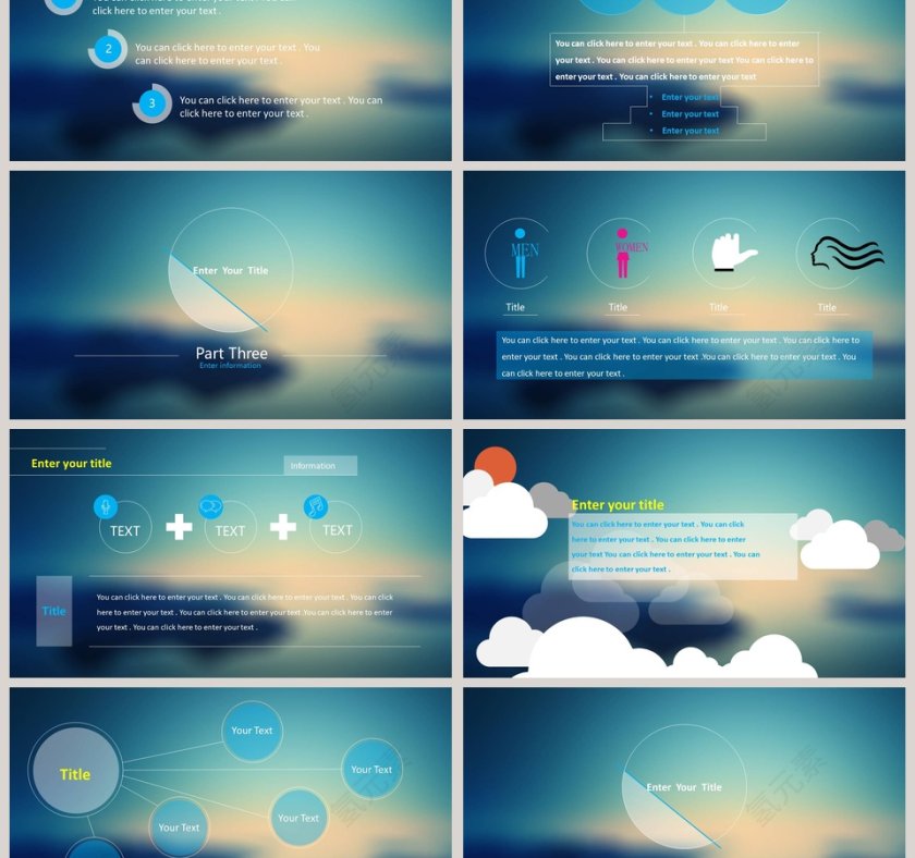  欧美经典商务时尚工作总结PPT模板  第6张