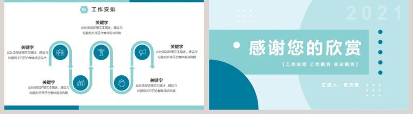 简约清新企业会议报告PPT模板第5张