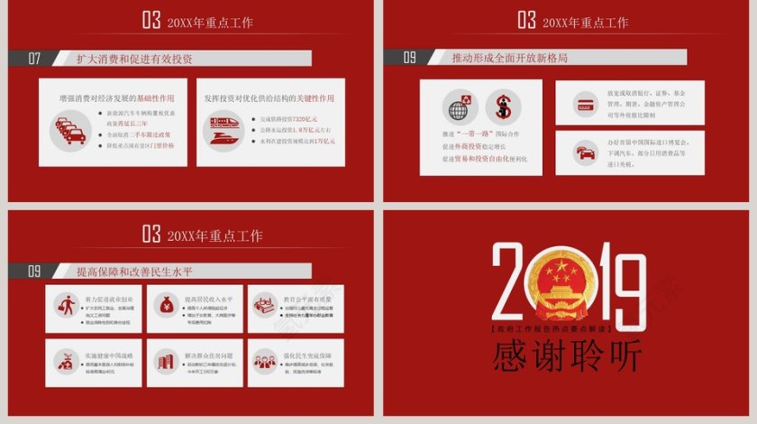两会政府工作报告解读PPT模板第5张