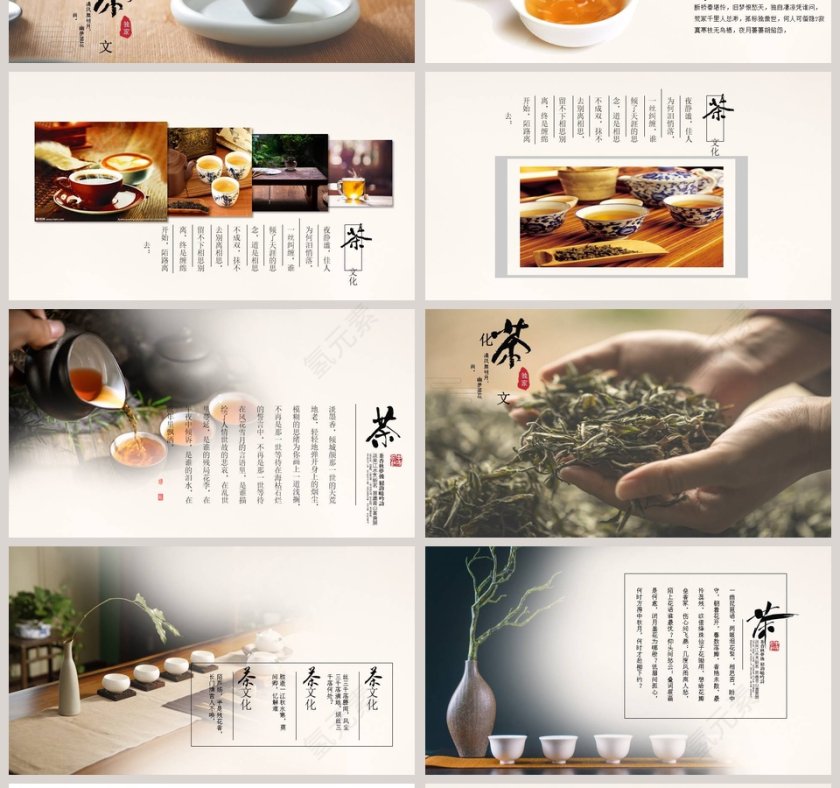 简洁实用茶文化宣传介绍PPT模板第4张