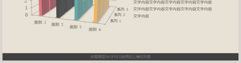 三维立体柱形图PPT模板素材第2张