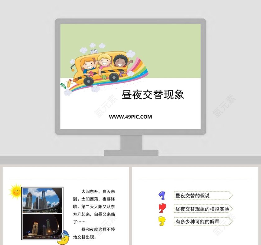 0昼夜交替现象教学ppt课件第1张