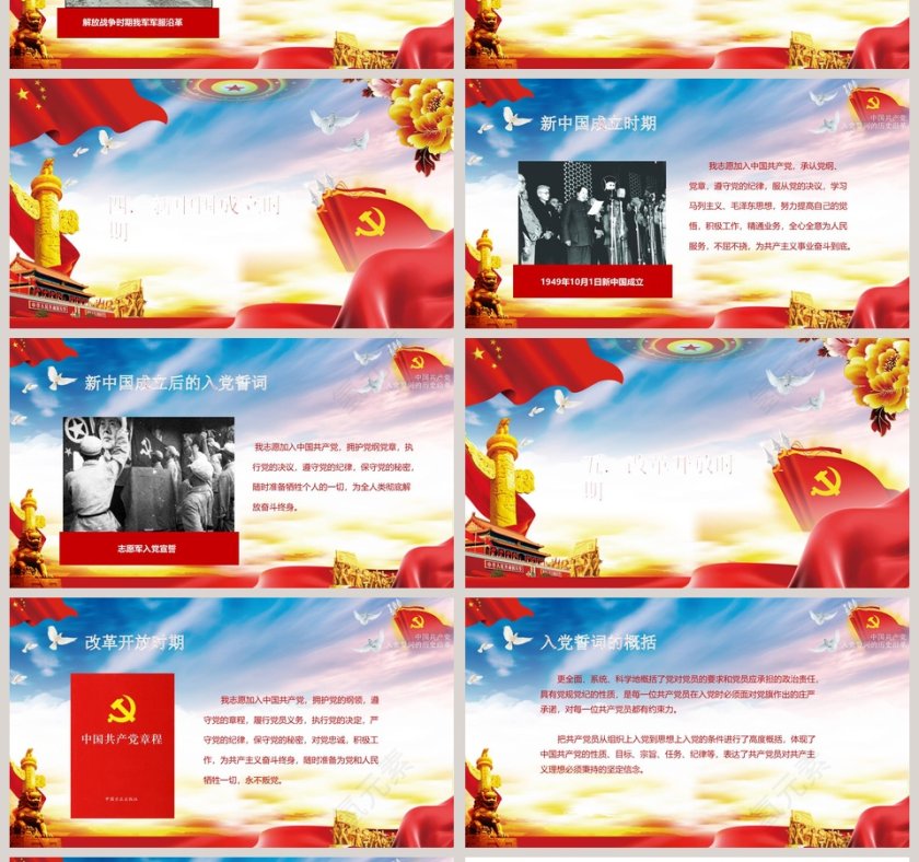 中国共产党入党誓词的历史沿革入党培训PPT第4张