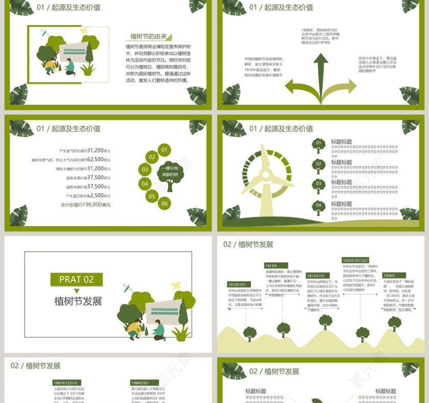 3.12植树节主题班会ppt模板第2张