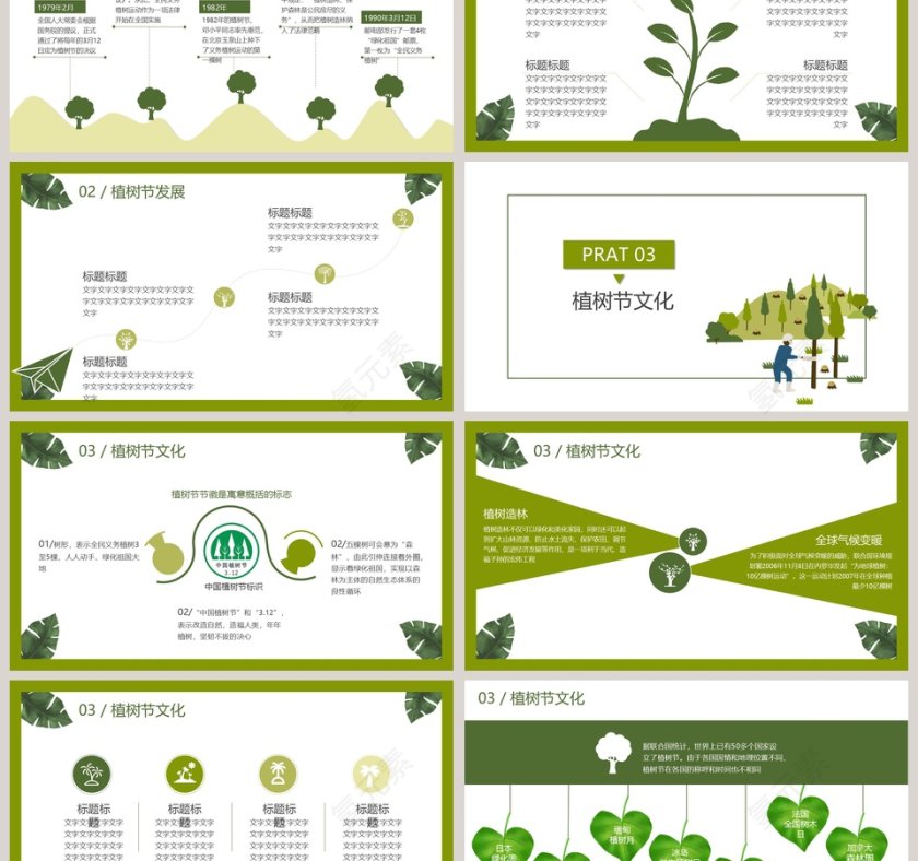 3.12植树节主题班会ppt模板第3张
