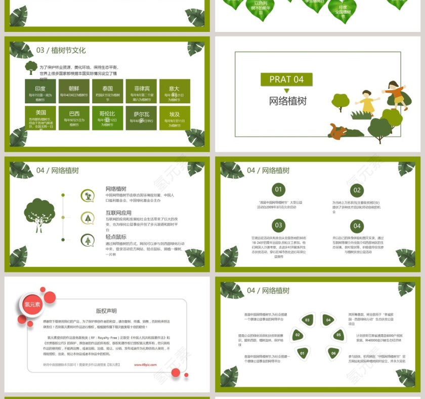3.12植树节主题班会ppt模板第4张