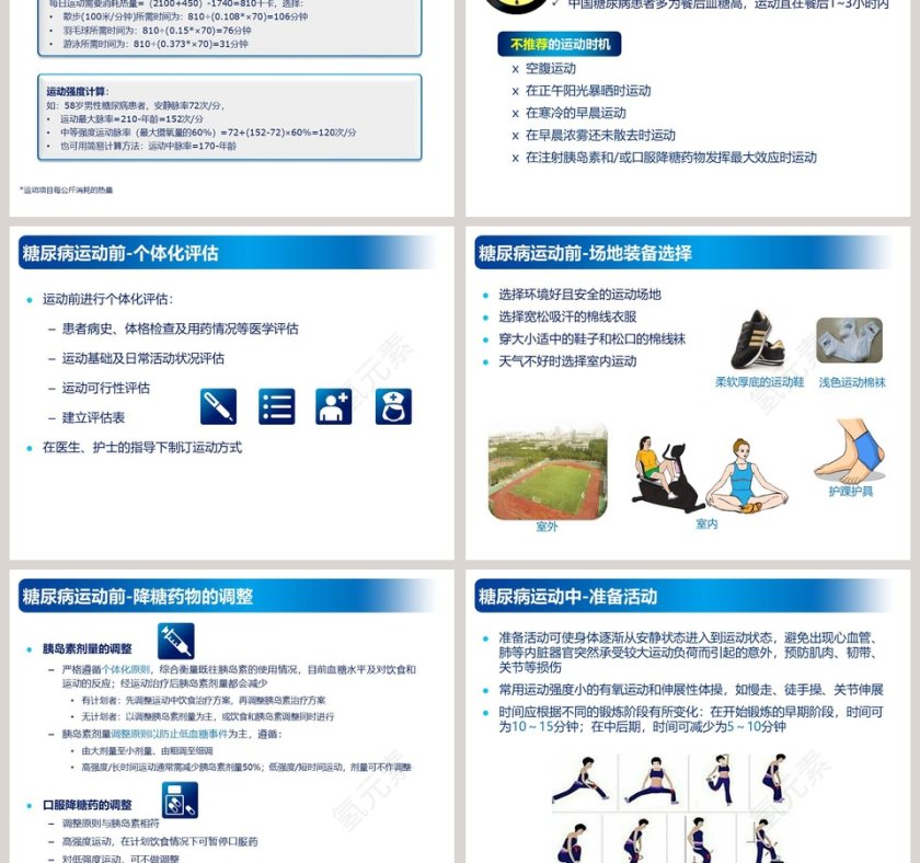 糖尿病患者的运动治疗ppt模板第5张