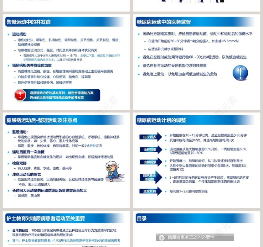 糖尿病患者的运动治疗ppt模板第6张