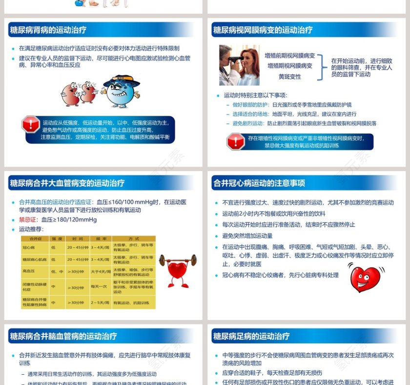 糖尿病患者的运动治疗ppt模板第8张