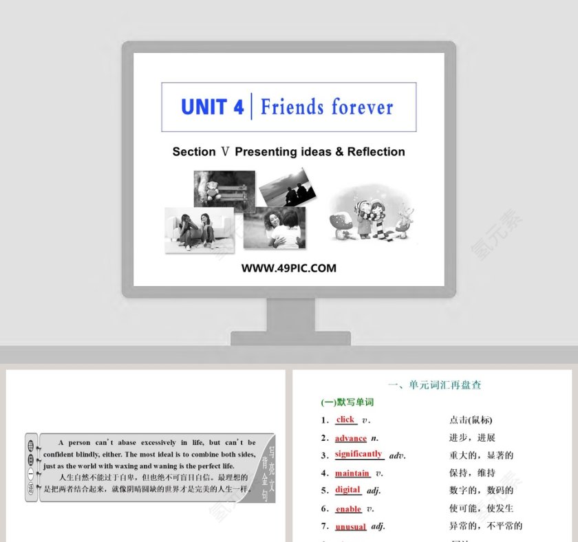 Section  Presenting ideas  Reflection教学ppt课件第1张