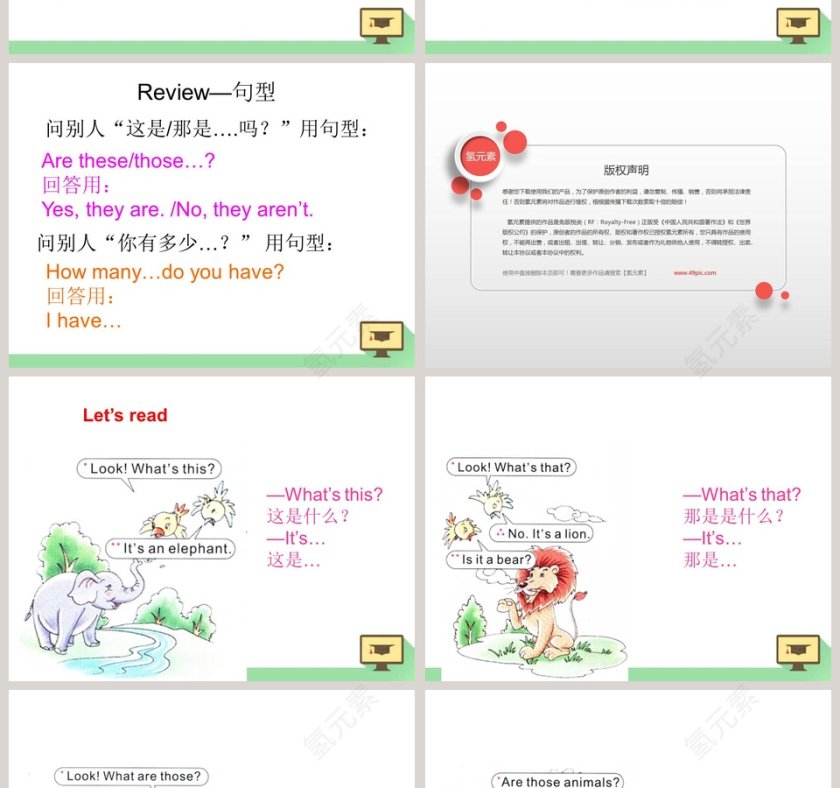 陕旅版小学英语三年级上册PPT模板第2张