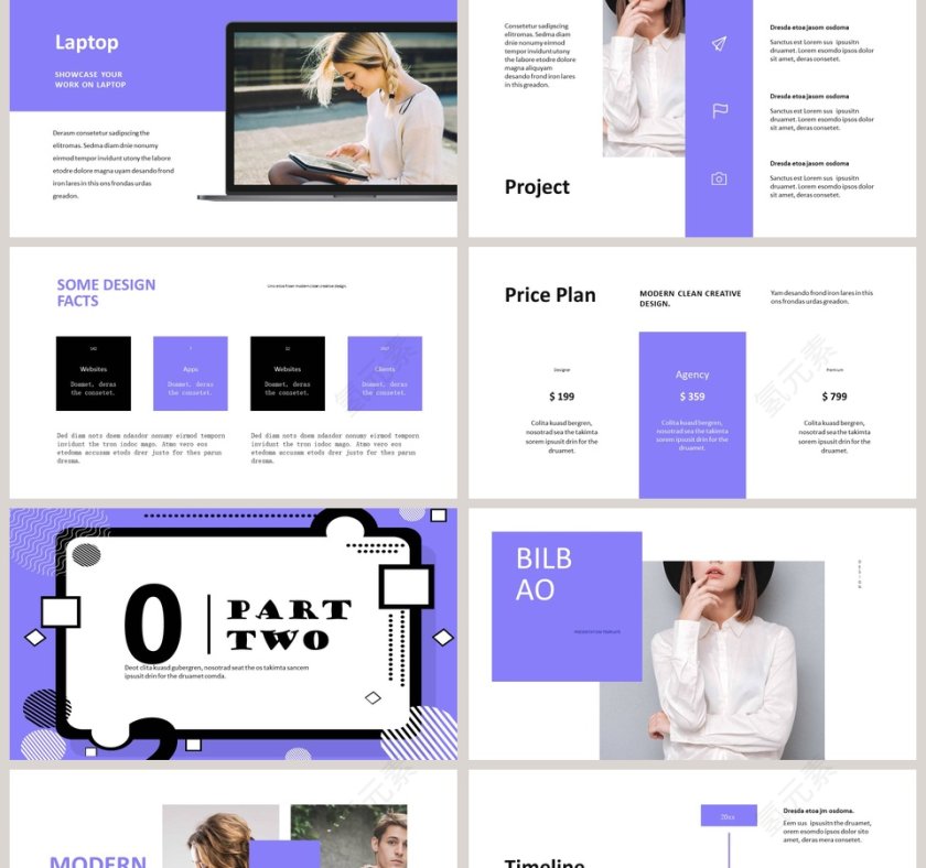 大气蓝色创意通用PPT模板第2张