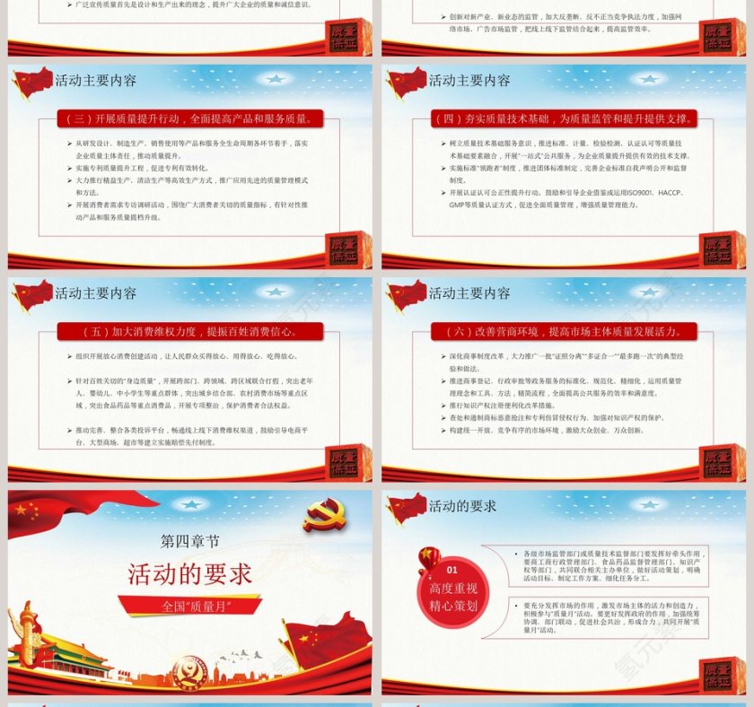 加强市场监管建设质量强国全国质量月PPT模板第4张