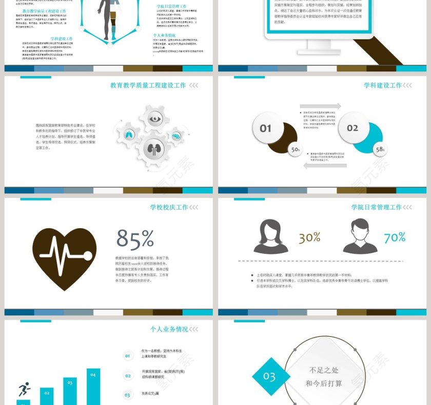 2018年稳重大气医院干部转正述职报告PPT干部转正PPT第3张