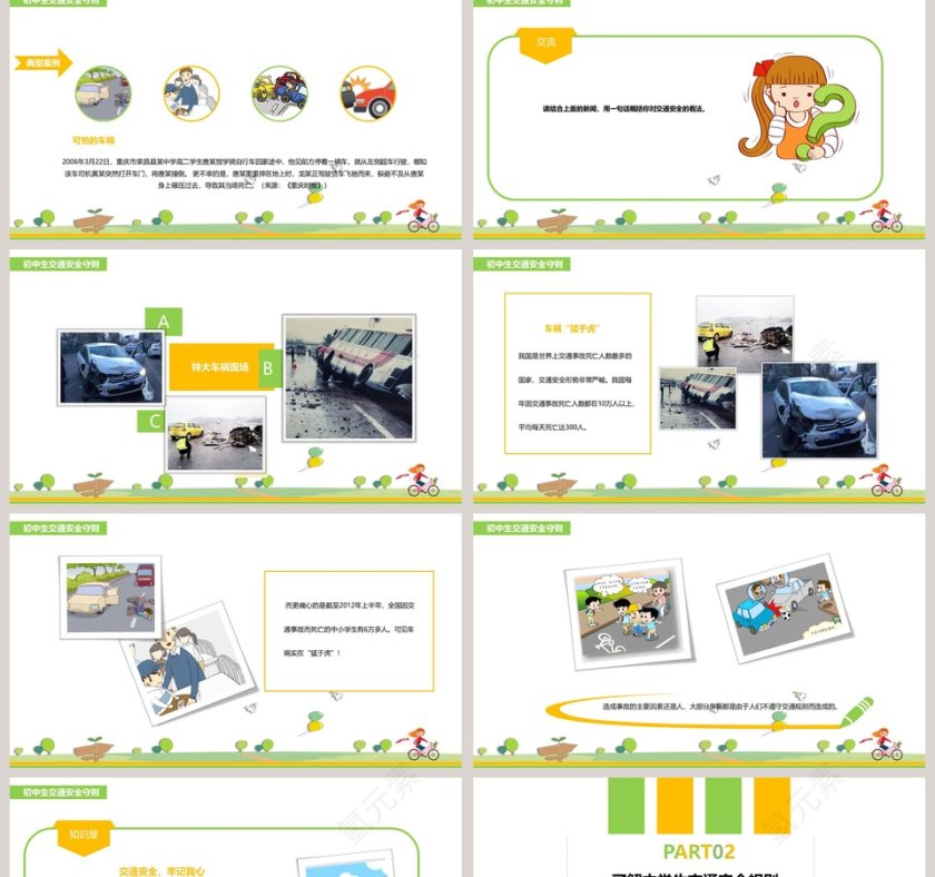 中学生交通安全守则PPT第2张