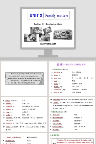 Section-Developing ideas教学ppt课件