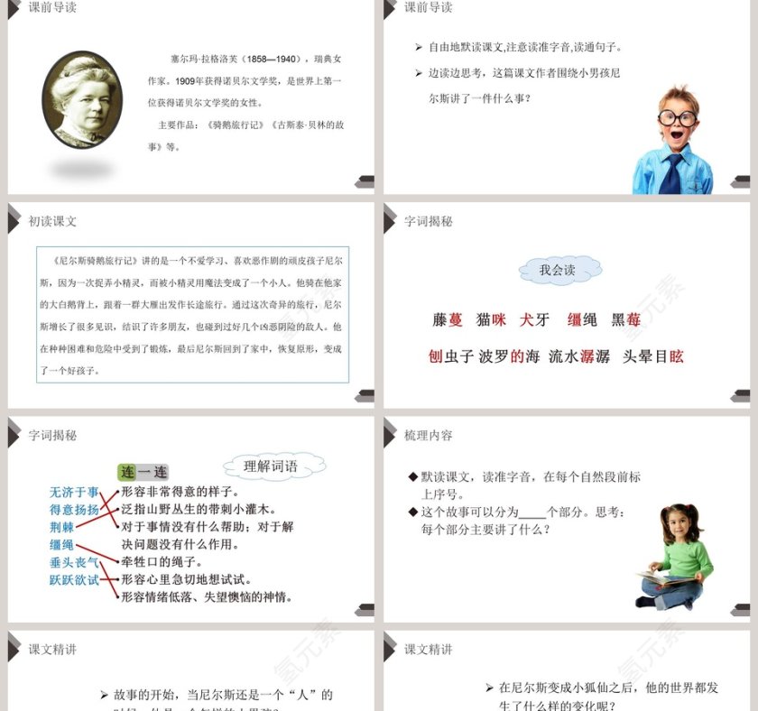 部编版六年级语文下册骑鹅旅行记语文课件PPT第2张