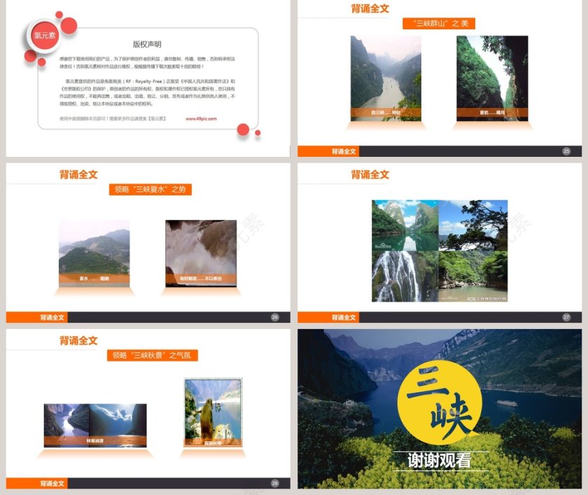 初中语文课件PPT《三峡 》      第5张