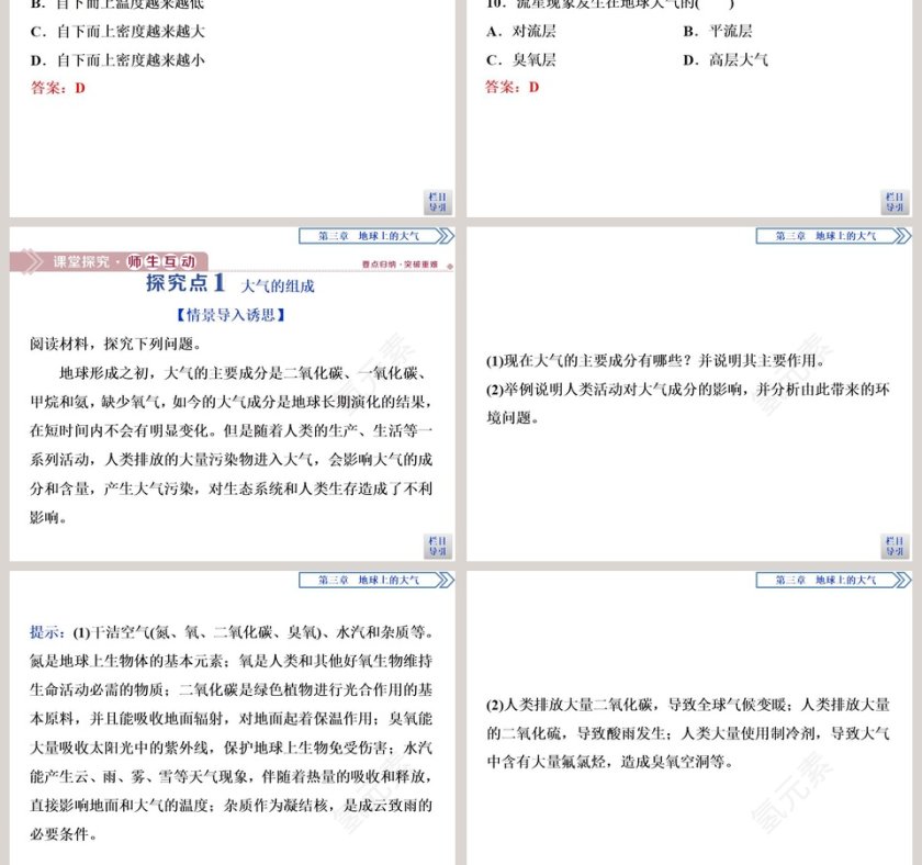 第一节大气的组成与垂直分层教学ppt课件第5张
