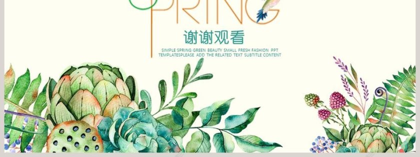 小清新唯美时尚PPT模板第7张