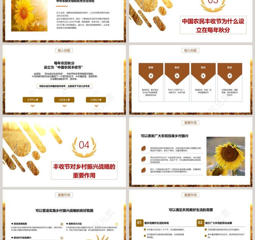 丰收节介绍农业招商农产品宣传PPT模板第3张