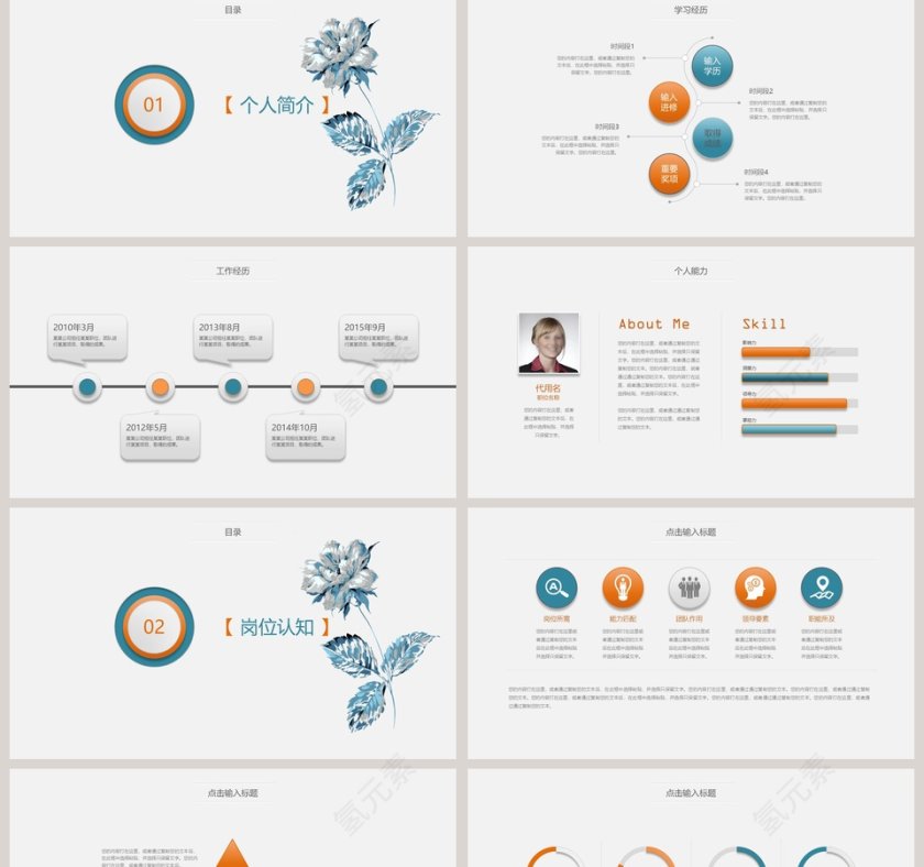 商务清新岗位竞聘报告PPT模板第2张