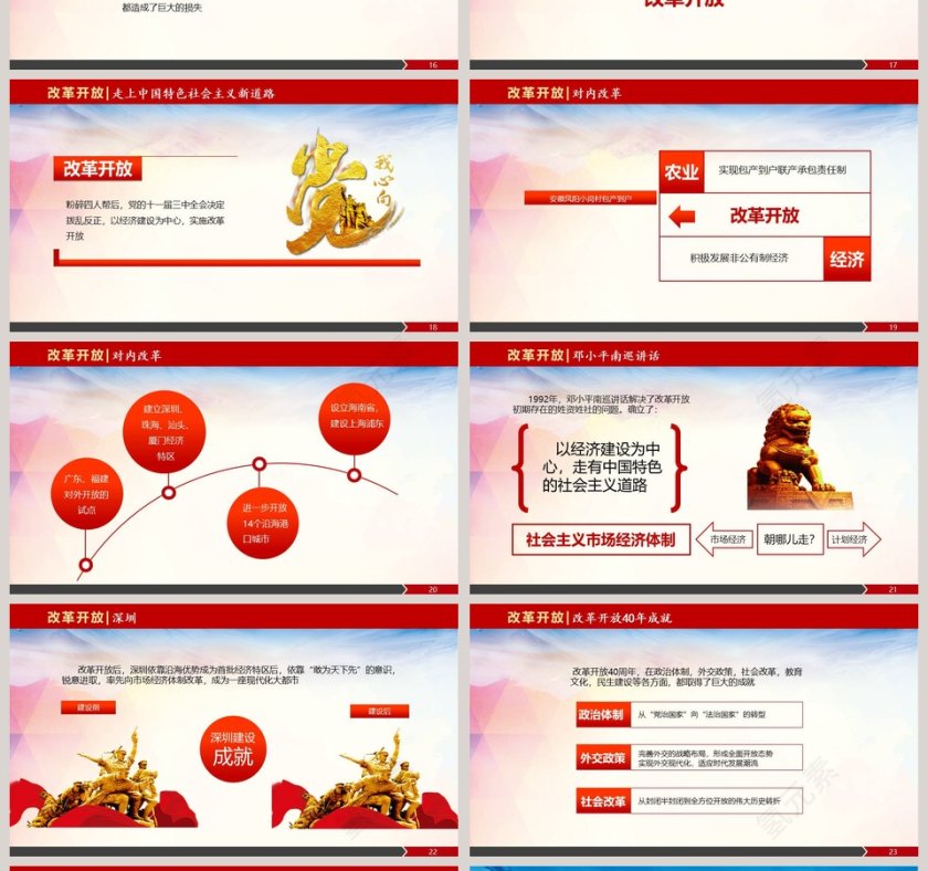 写实风格热烈庆祝中国共产党建立98周年PPT模板第4张